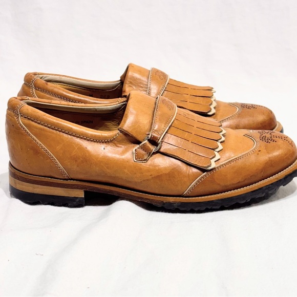 Tommy Bahama Tan Leather Golf Loafers Womens Size 6.5 Slip-On Shoes - Picture 5 of 15